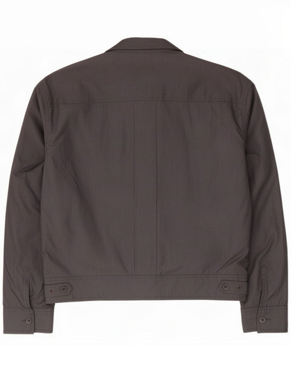 Trussardi Mens Zip Regular Fit Jacket UK 36 Small Grey Polyester