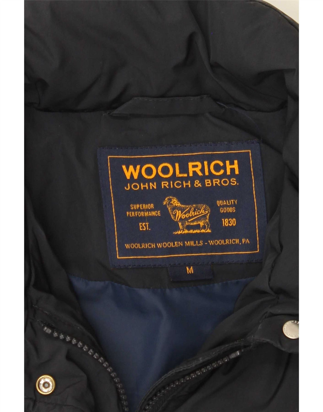 Woolrich ženska podstavljena jakna UK 12 Srednje tamnoplava