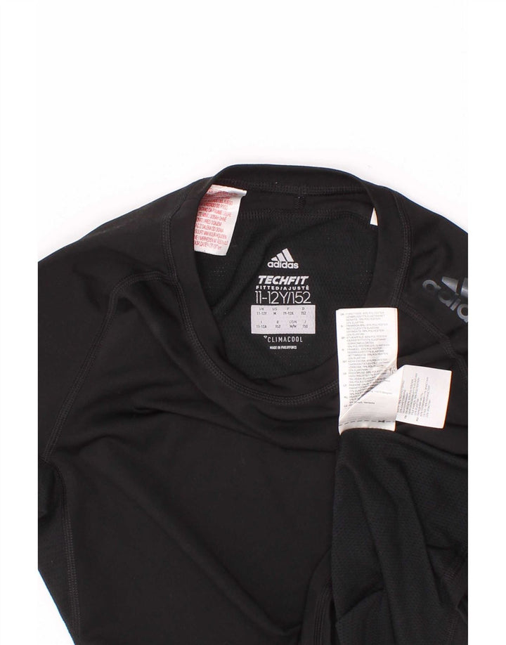 Adidas Boys Climacool T-Shirt Top 11-12 Years Black Poliester