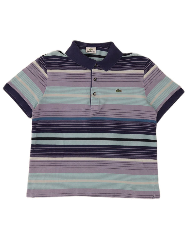 Lacoste Mens Polo Shirt Size 5 Large Multicoloured Striped Cotton