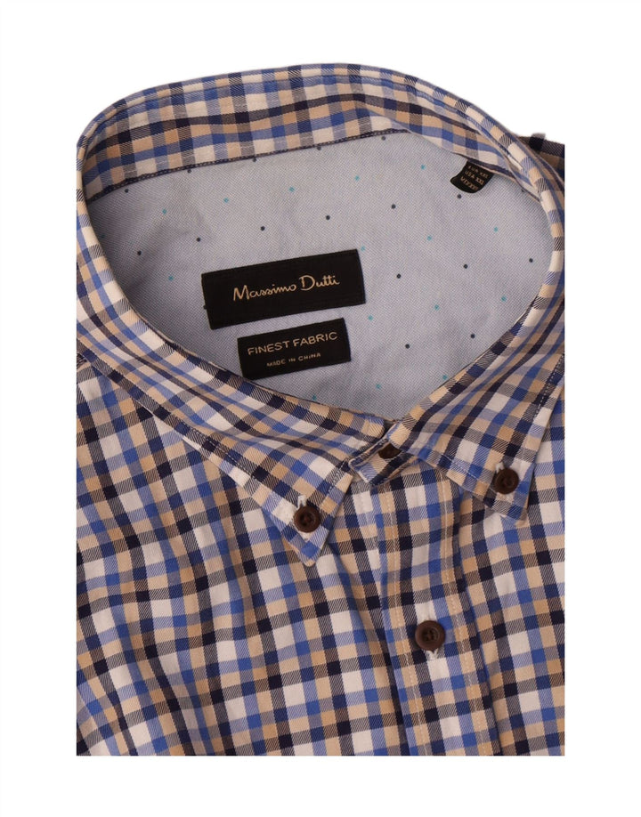 Massimo Dutti muška košulja 2XL plavi karirani
