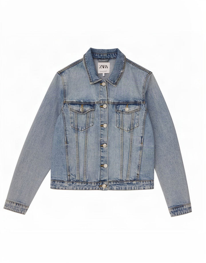 Zara ženska traper jakna UK 10 Small Blue