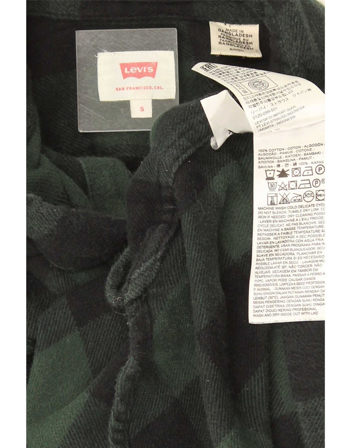 Levi's muška flanelska košulja, mali zeleni pamuk od ginghama