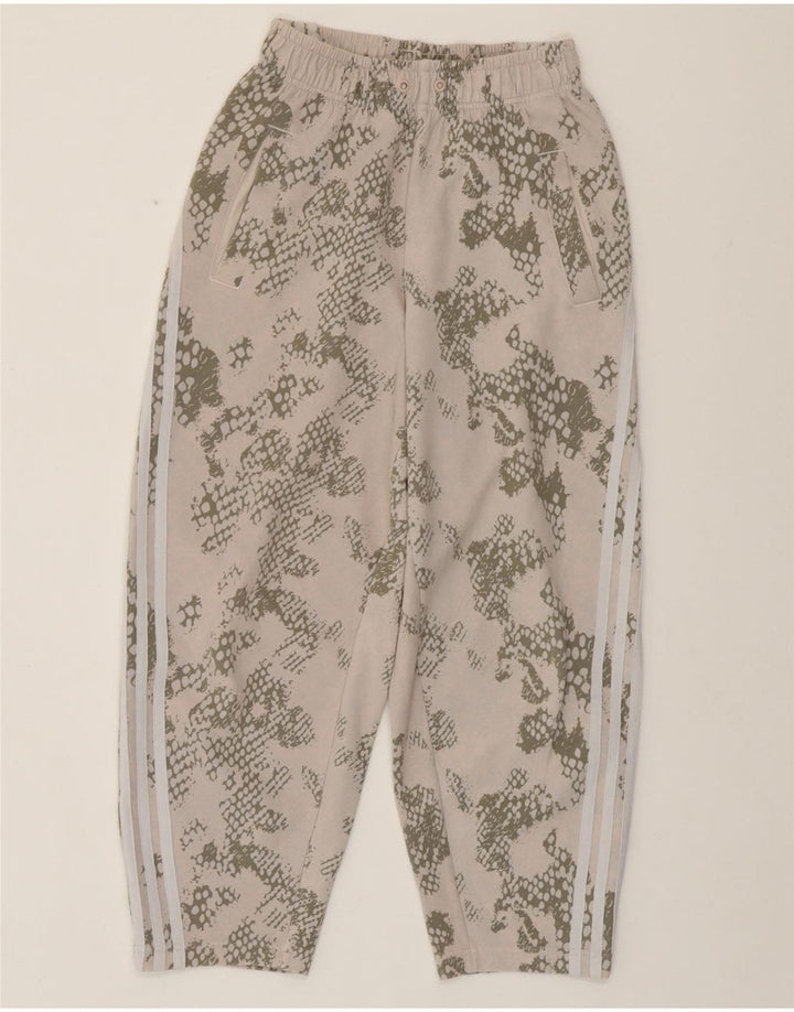 ADIDAS ženske hlače za trenirku UK 4/6 XS bež maskirne pamučne