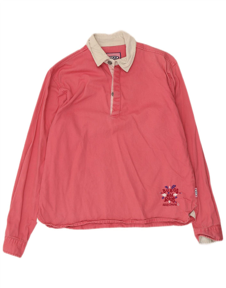 Vintage ženska majica s grafičkim motivima UK 16 Veliki pamuk u ružičastoj boji