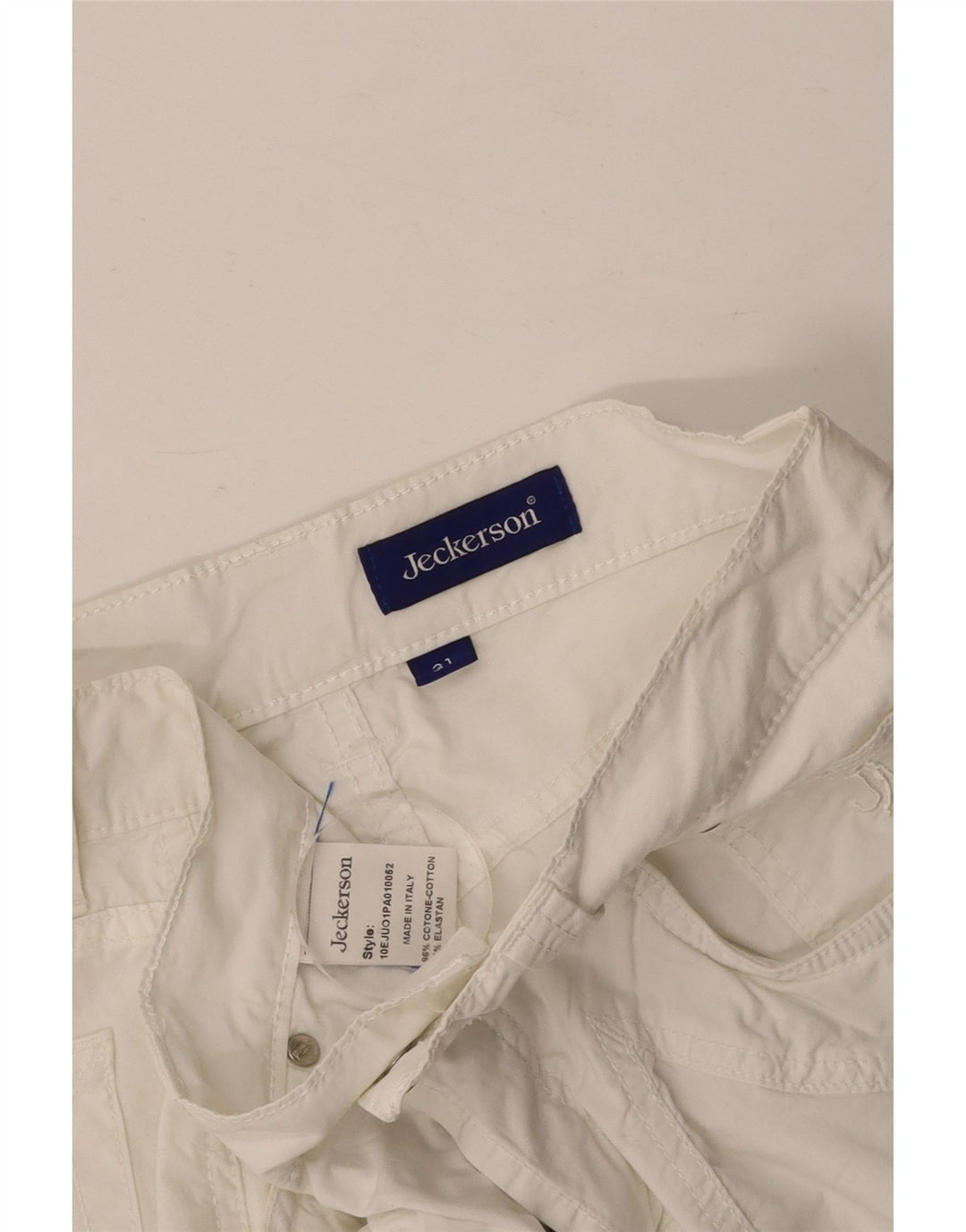 JECKERSON Ženske bermude ležerne kratke hlače W31 Srednje bijeli pamuk