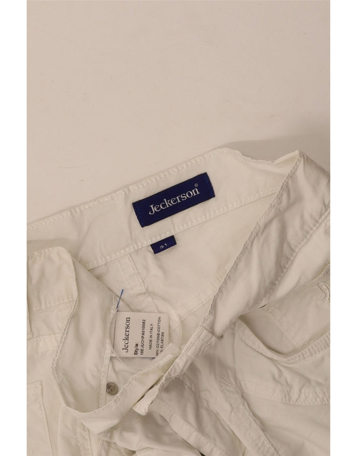 JECKERSON Ženske bermude ležerne kratke hlače W31 Srednje bijeli pamuk