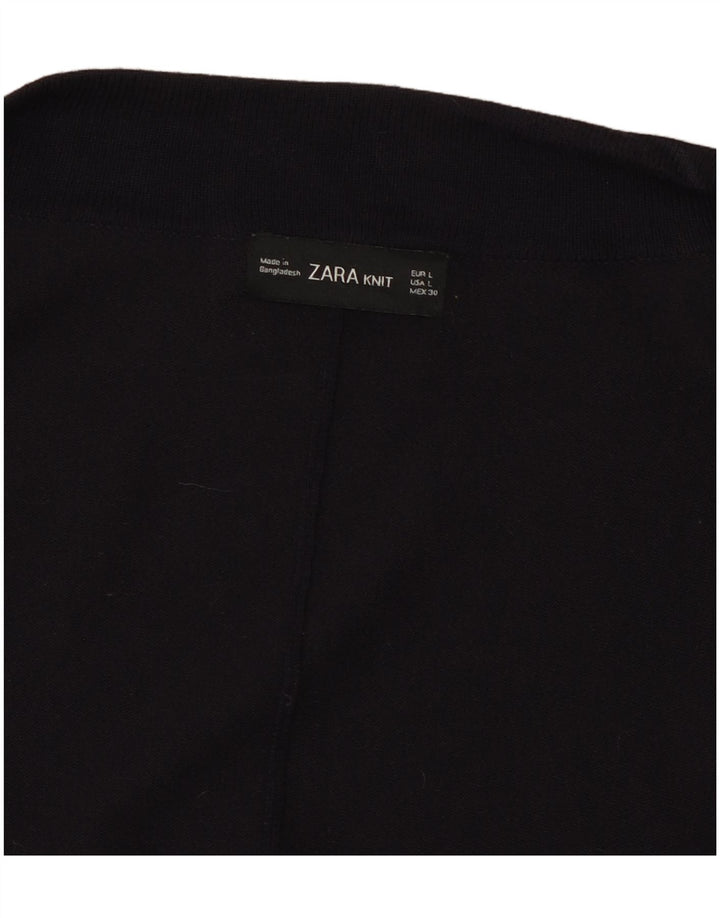 Zara ženski otvoreni kardigan pulover s 3/4 rukava UK 16 Veliki tamnoplavi