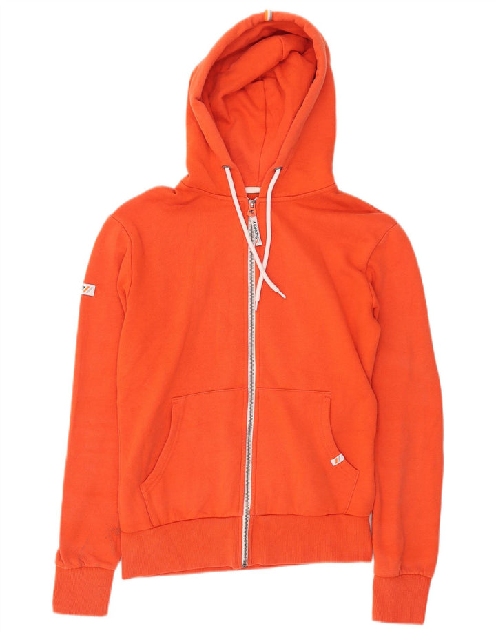 Superdry muški pulover s kapuljačom na patentni zatvarač Mali narančasti pamuk