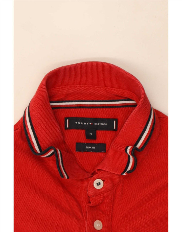Tommy Hilfiger muška uska polo majica srednje crvene boje
