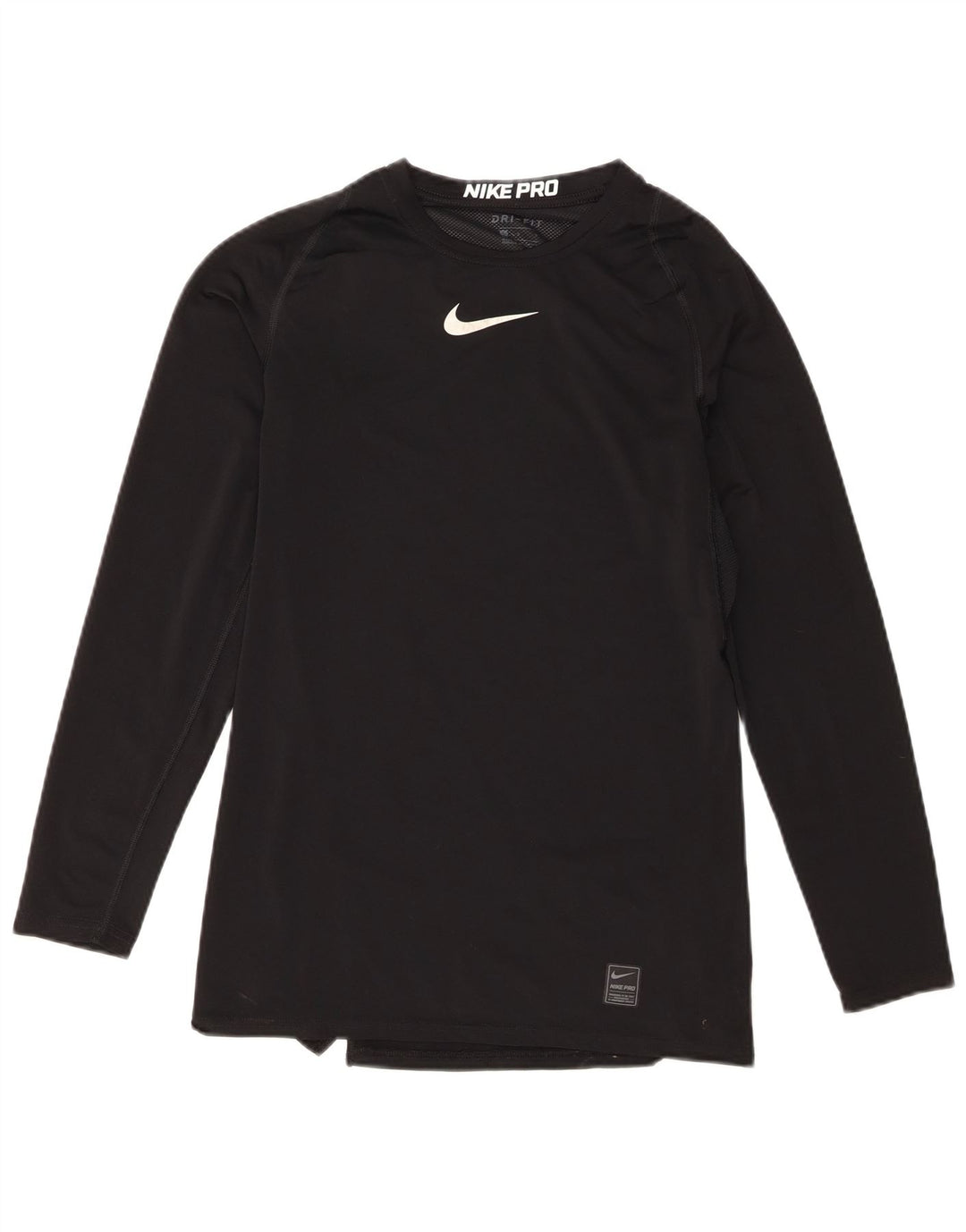 Nike Ženska Dri Fit Top majica dugih rukava UK 14 Veliki crni poliester