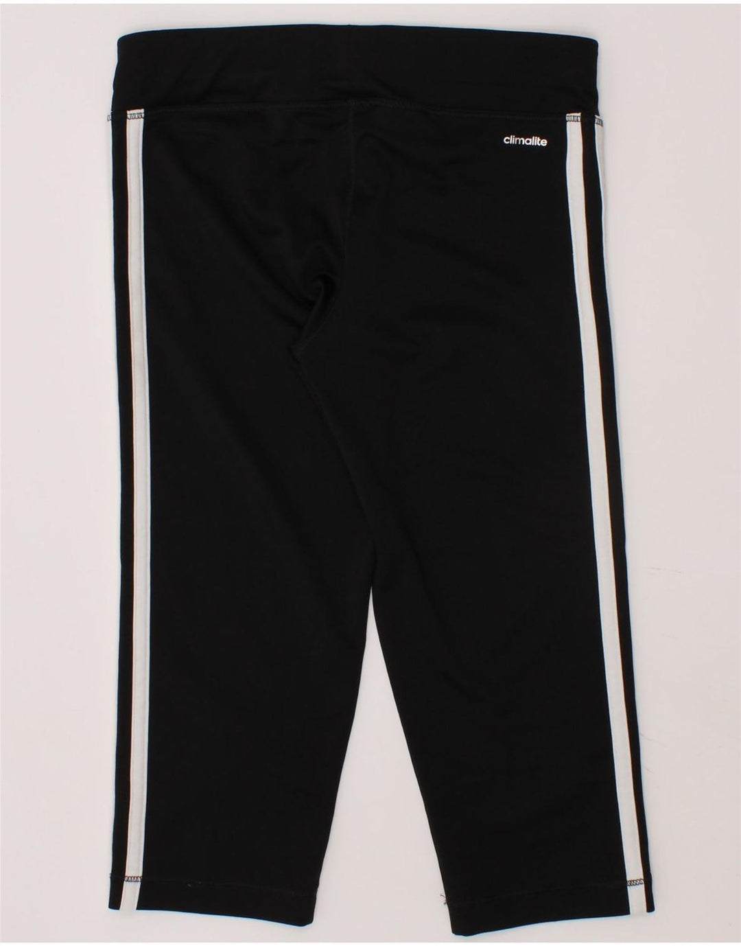 ADIDAS Girls Climalite Capri Leggings 9-10 Years Black Polyester Vintage Adidas and Second-Hand Adidas from Messina Hembry 