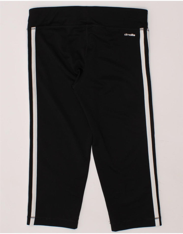 ADIDAS Girls Climalite Capri Leggings 9-10 Years Black Polyester Vintage Adidas and Second-Hand Adidas from Messina Hembry 