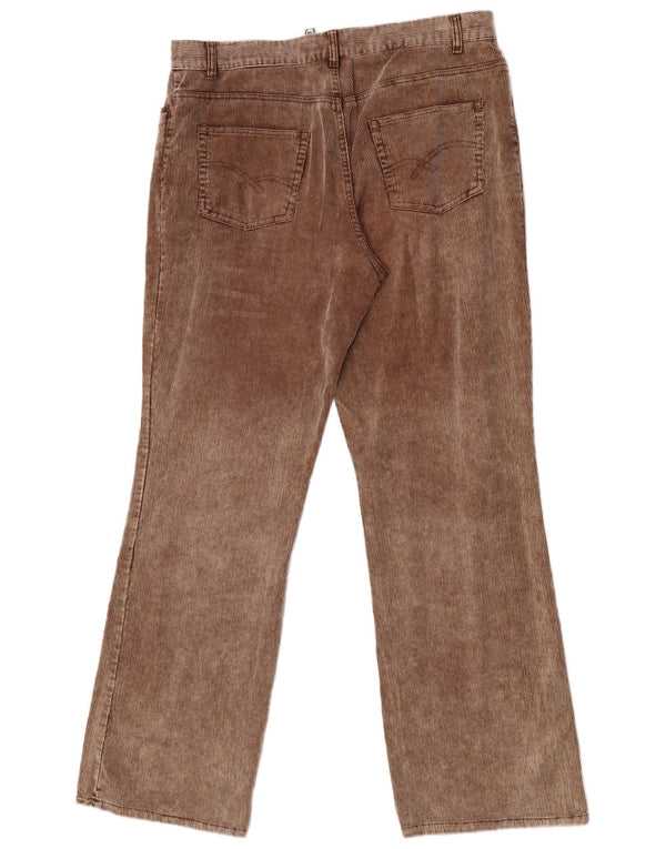 Fishbone muške ravne hlače od samta XL W36 L34 Smeđi pamuk