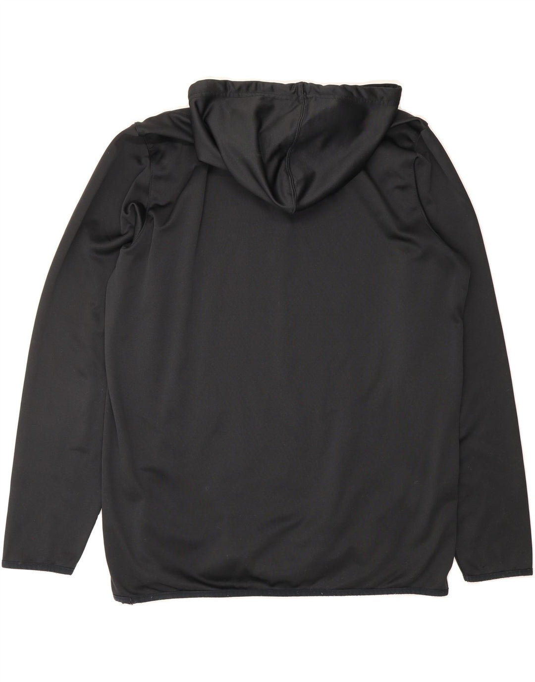 REEBOK Mens Graphic Hoodie Jumper Large Black Pinstripe Polyester Vintage Reebok and Second-Hand Reebok from Messina Hembry 