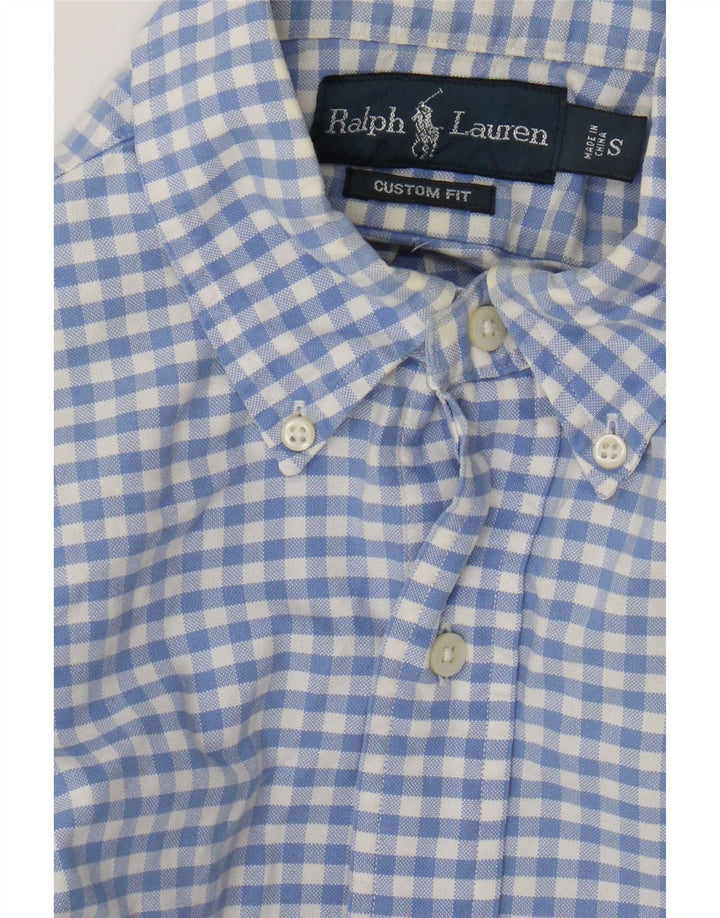 Ralph Lauren muška majica prilagođenog kroja Mala plava pamuk od ginghama