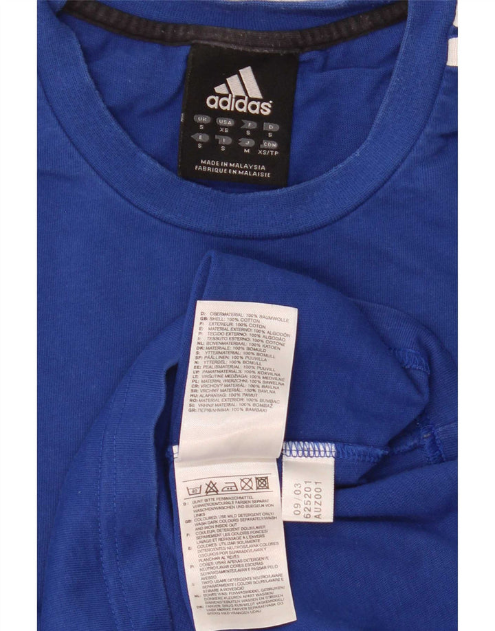 Adidas muška majica dugih rukava s grafikama, mala, plava, pamučna