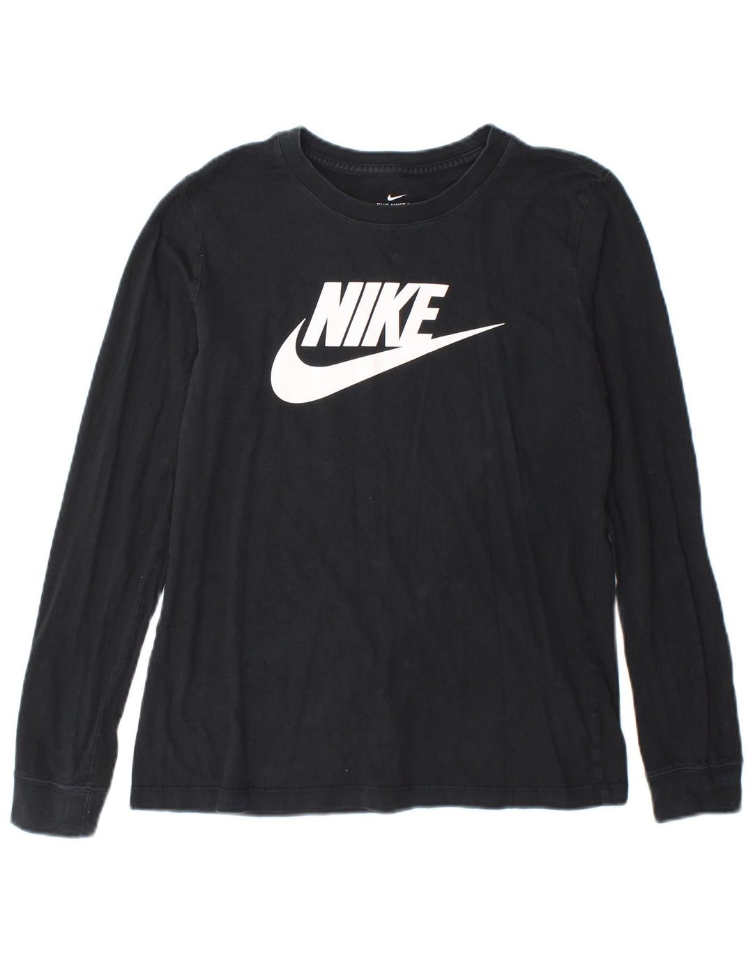 Nike Ženska majica dugih rukava s grafikom UK 10 Mala crna pamuk