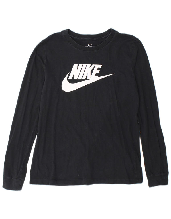Nike Ženska majica dugih rukava s grafikom UK 10 Mala crna pamuk