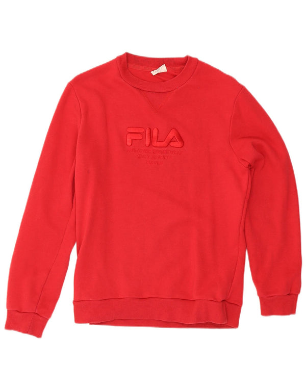Fila ženski džemper s grafičkim motivima UK 10 mali crveni pamuk