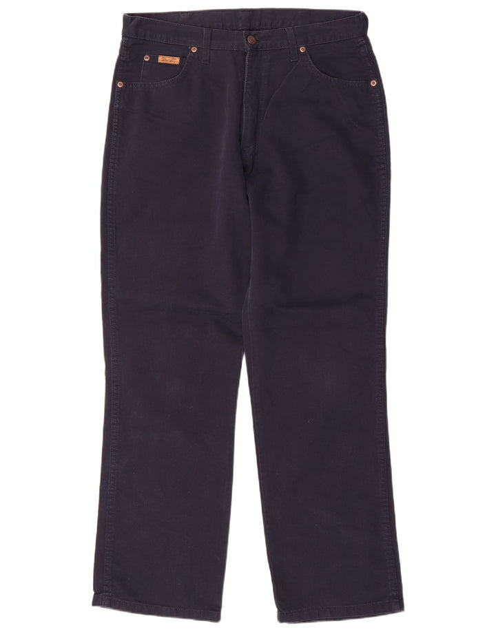 WRANGLER Muške Ohio ravne ležerne hlače W34 L30 tamnoplavi pamuk