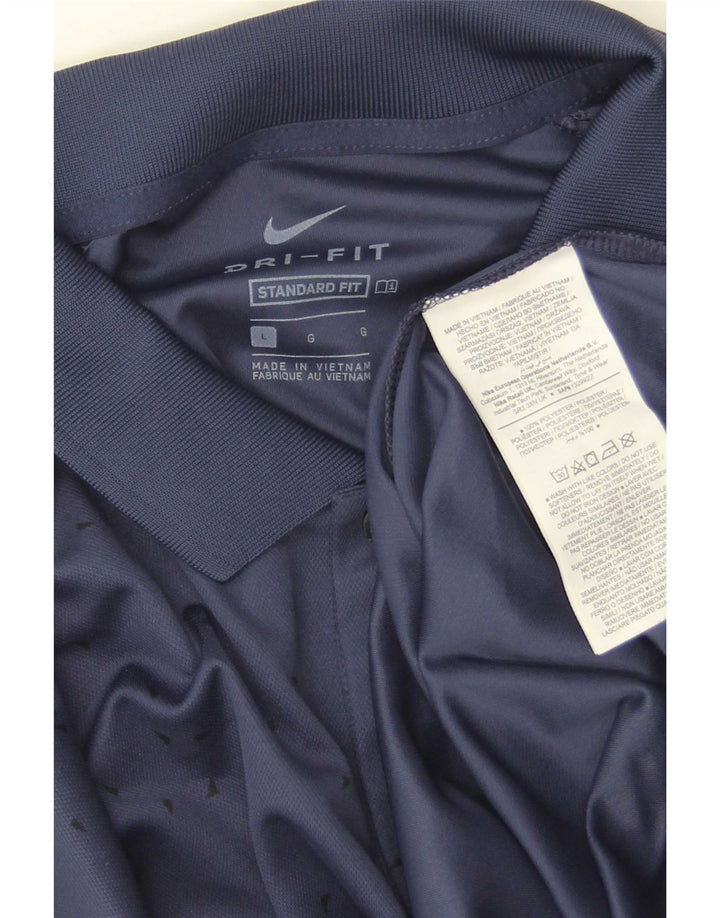 Nike muška Dri Fit standardna polo majica velika tamnoplava poliesterska