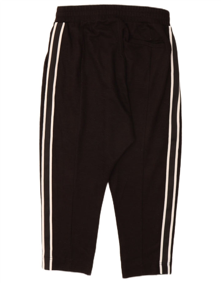 Zara muške ravne kapri hlače velike W32 L20 crni poliester