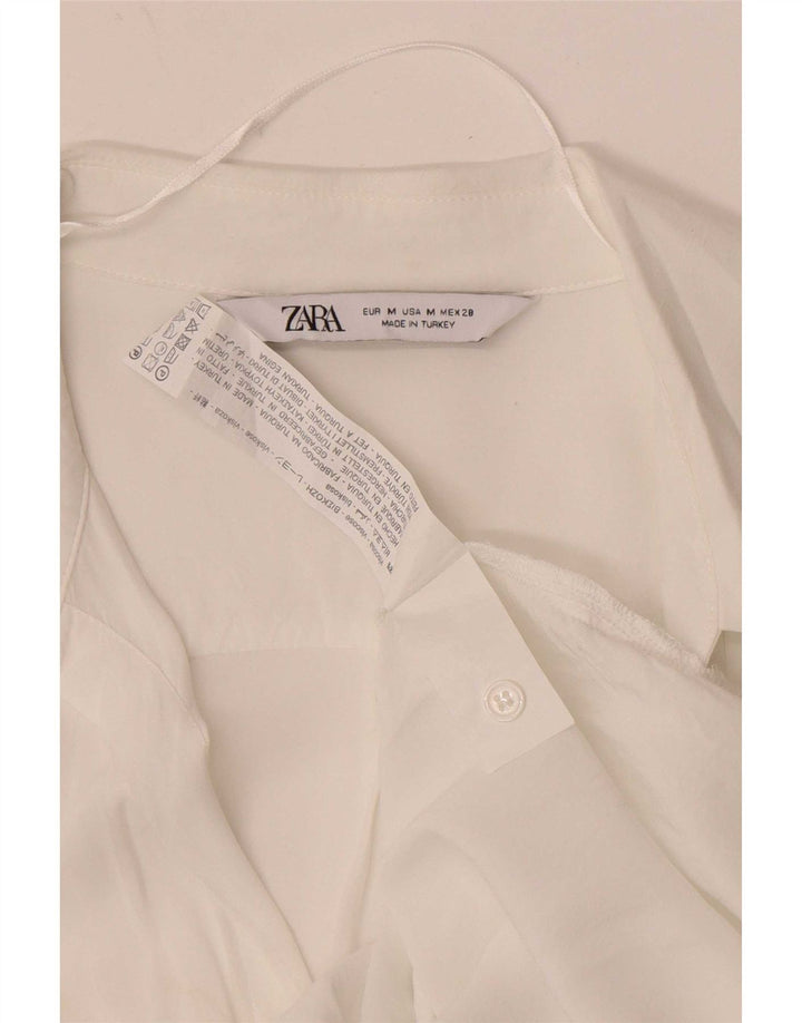 Zara ženska košulja bluza UK 12 srednje bijele viskoze