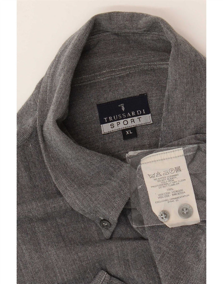 Trussardi muška košulja XL siva viskoza
