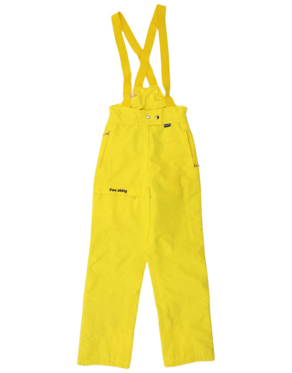 Vintage ženske Dungaree skijaške hlače EU 34 XS žuti poliamid