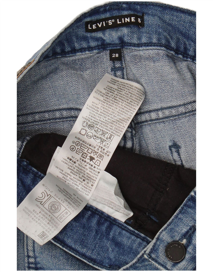 Levi's ženske kratke traper hlače Line 8 W28 srednje plavi pamuk