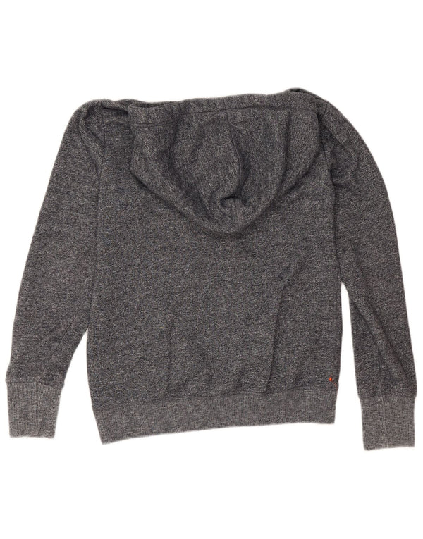 Superdry ženska majica s kapuljačom s kapuljačom s kapuljačom UK 12 srednje tamnoplavi flekasti pamuk