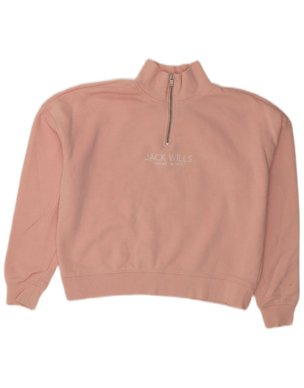 Jack Wills Ženska prekomjerna majica s grafičkim motivima UK 10 Mala ružičasta