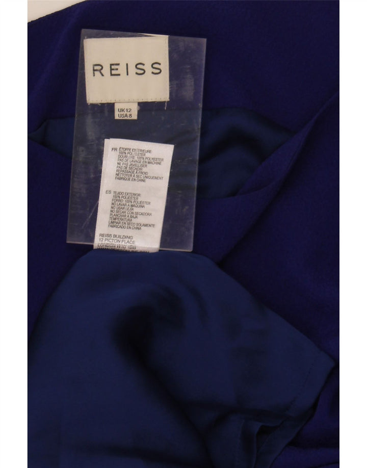 REISS Womens Sleeveless Sheath Dress UK 12 Medium  Navy Blue Polyester Vintage Reiss and Second-Hand Reiss from Messina Hembry 