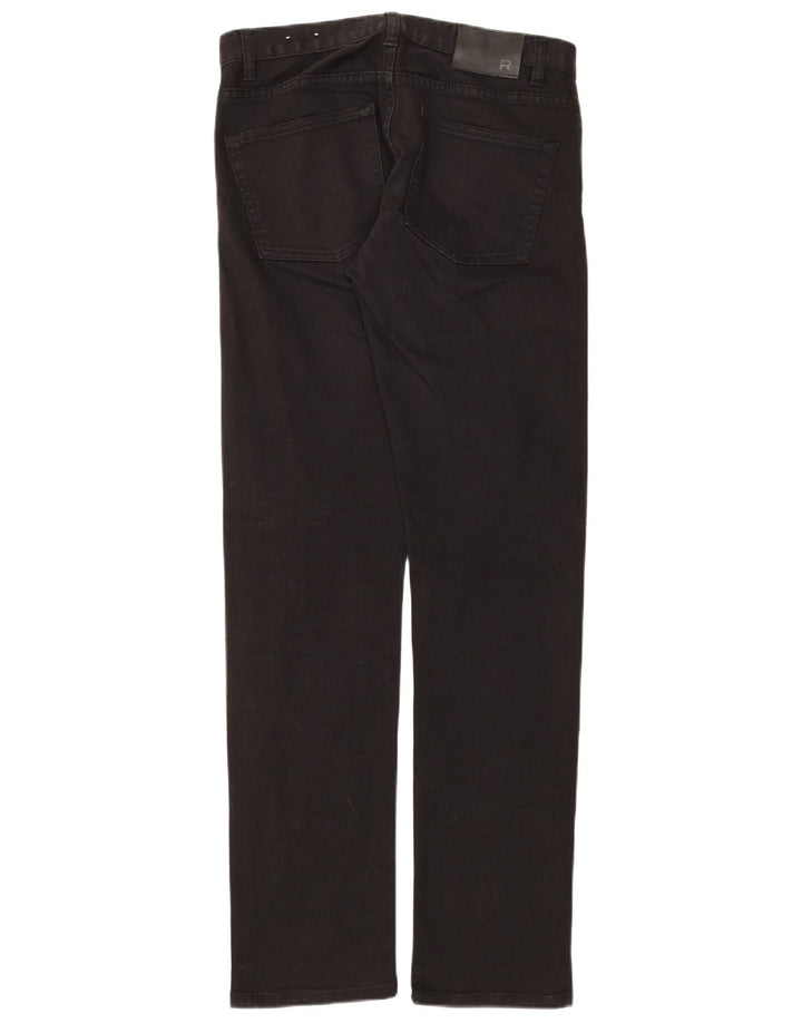 Ženske uske traperice Reiss Shacket W30 L33 crni pamuk