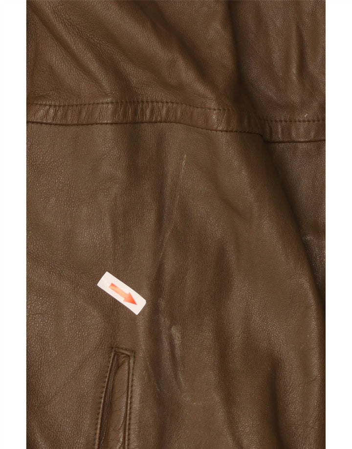 Vintage muška kožna jakna UK 40 velika kaki koža