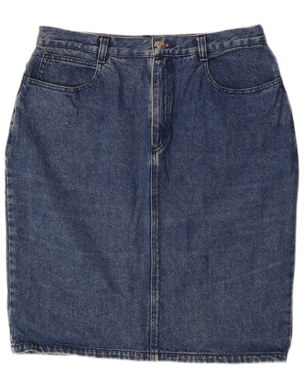 TRUSSARDI JEANS Womens Denim Skirt W38 2XL Blue Cotton