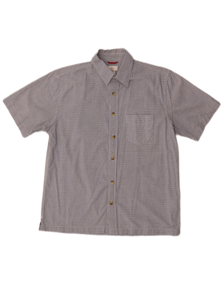 DOCKERS Muška košulja kratkih rukava Srednje plavi karirani pamuk