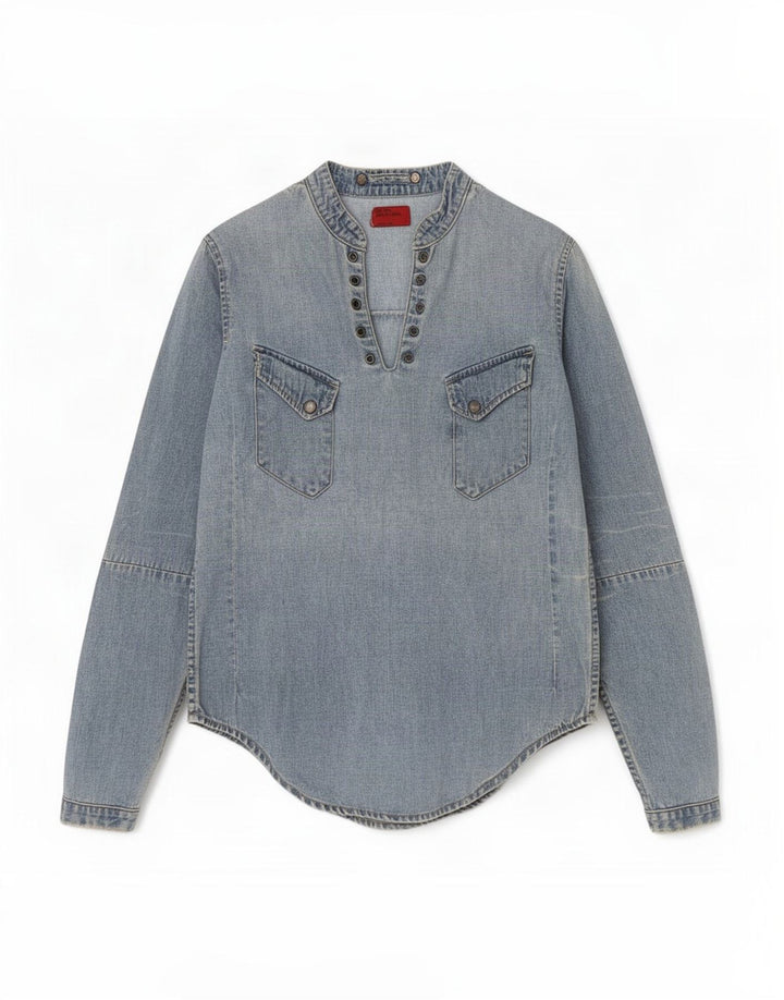 Levi's ženski pulover traper košulja UK 6 XS plavi pamuk