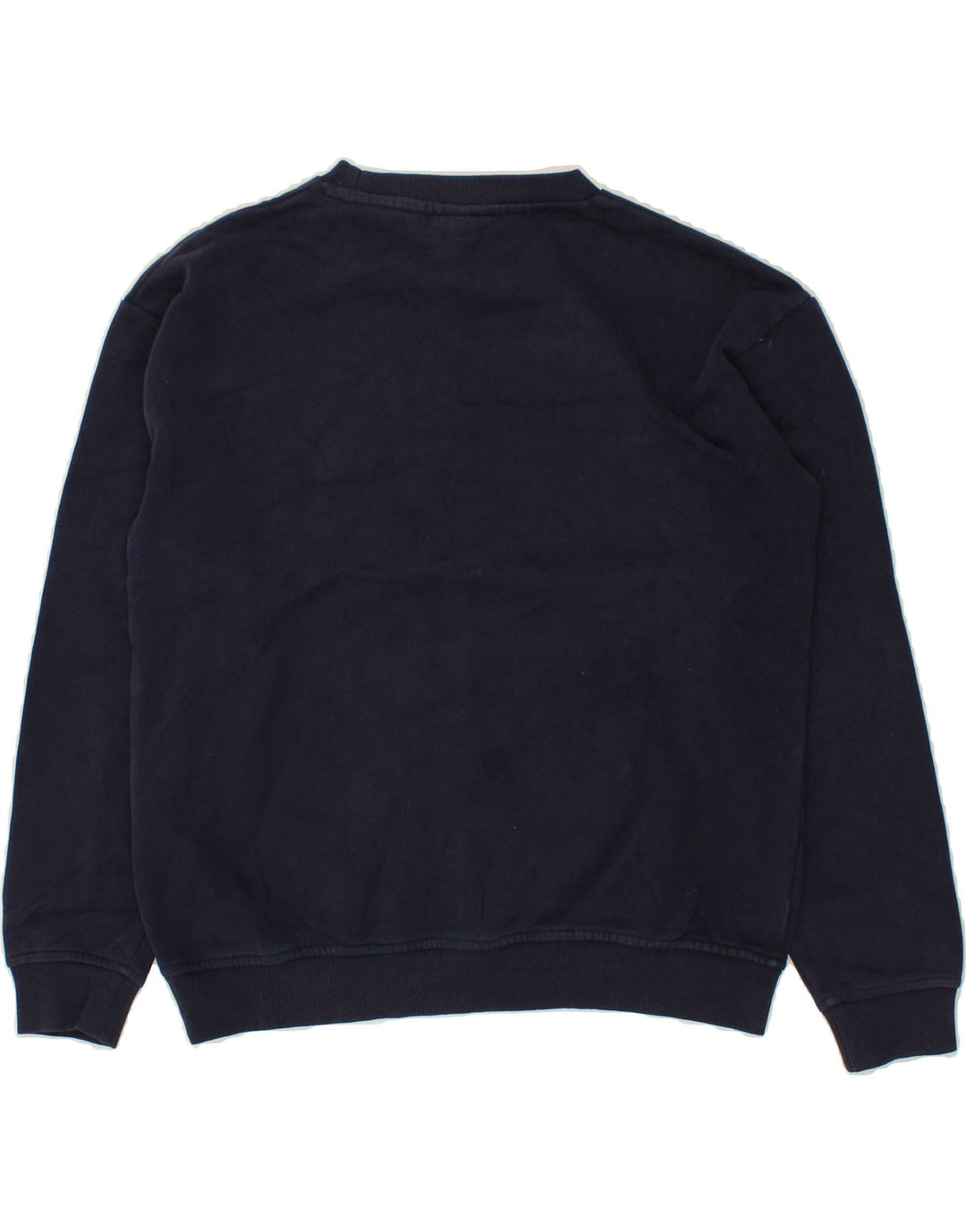 ELLESSE Womens Oversized Graphic Sweatshirt Jumper UK 10 Small Navy Blue Vintage Ellesse and Second-Hand Ellesse from Messina Hembry 