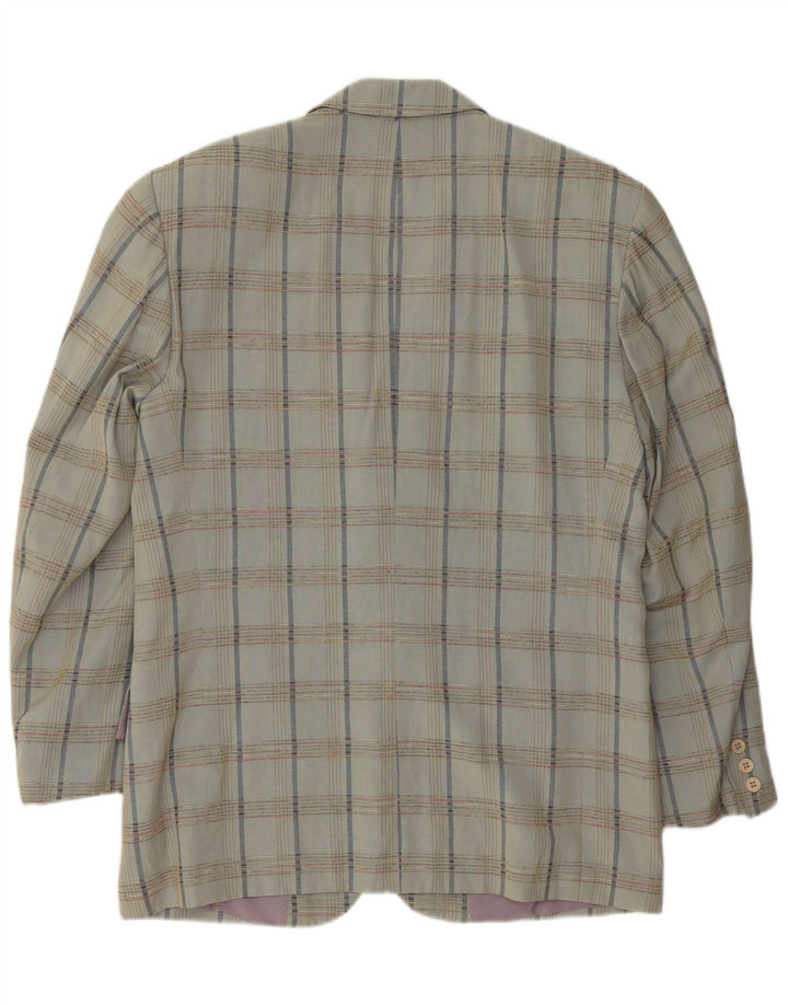 VINTAGE muška jakna sa 2 gumba IT 52 XL siva karirana viskoza