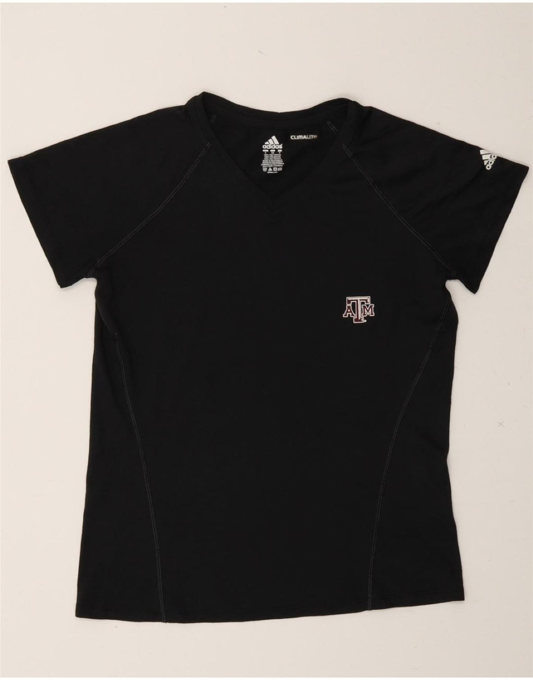 ADIDAS Womens Climalite T-Shirt Top UK 10 Small Black Polyester Vintage Adidas and Second-Hand Adidas from Messina Hembry 