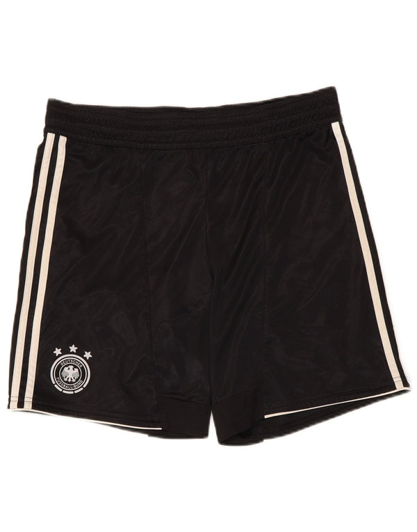 ADIDAS Mens Deutscher Fussball Bund Sport Shorts Small Black Poliester