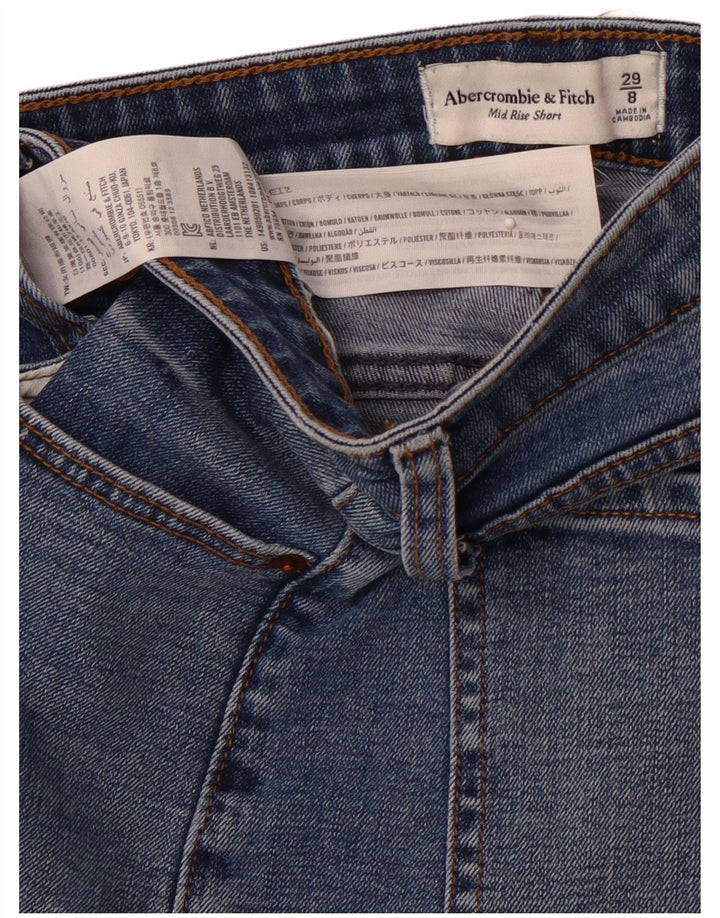 ABERCROMBIE & FITCH Ženske traper kratke hlače srednjeg rasta US 8 Srednje W29 Plave