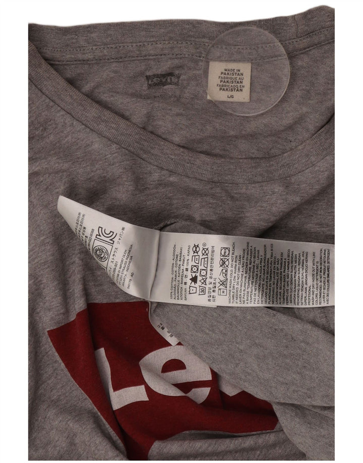 Levi's muška majica s grafičkim motivima, veliki sivi pamuk
