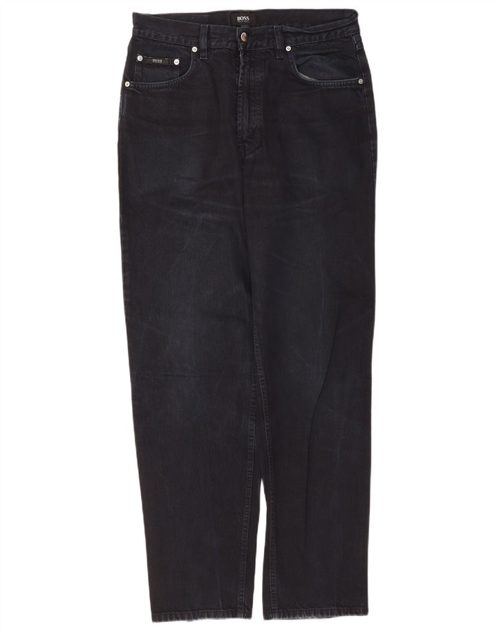 Hugo Boss muške ravne traperice W32 L32 crne