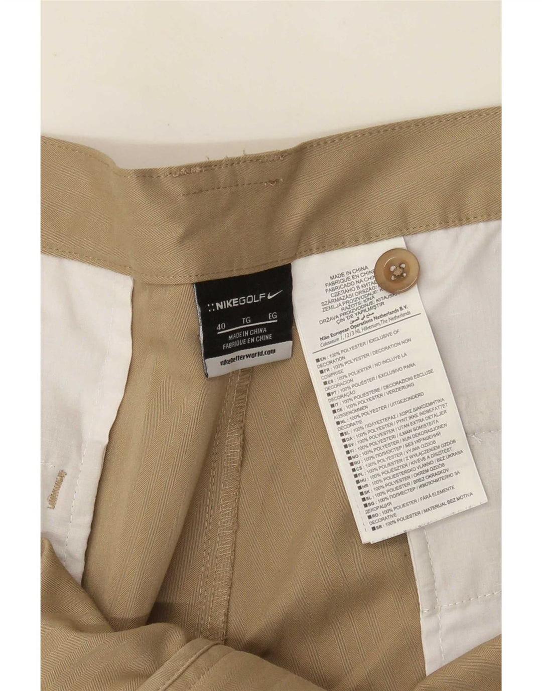 Nike muške chino kratke hlače W40 XL bež poliester