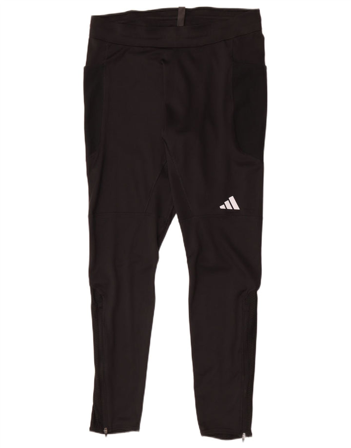 Adidas muške uske hlače za trenirku, velike crne poliesterske hlače
