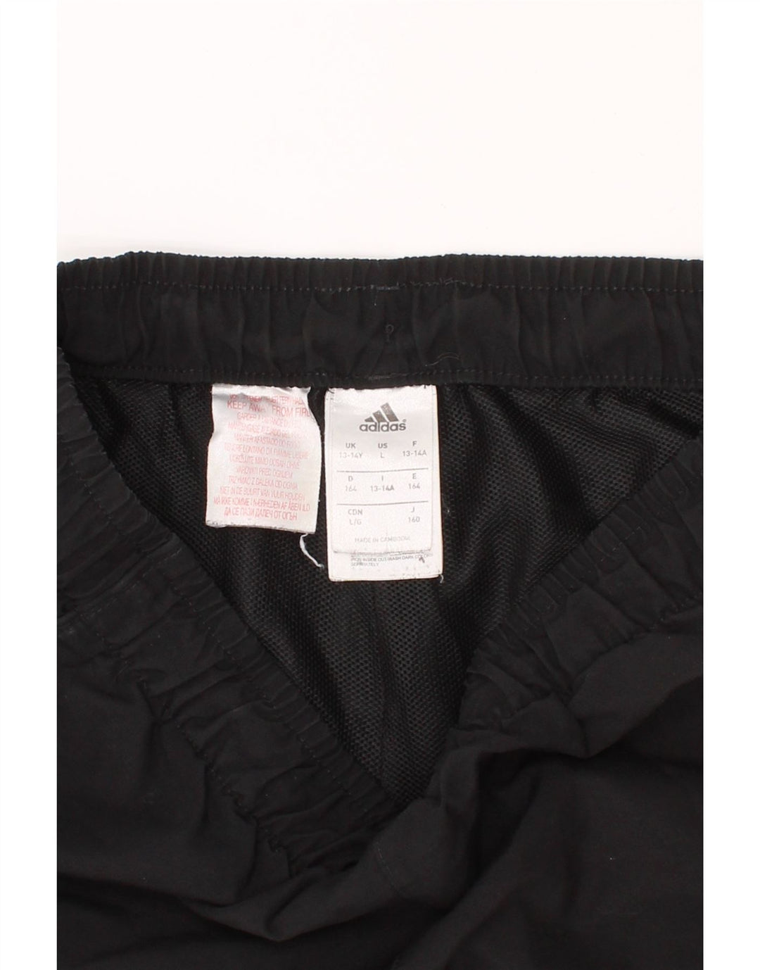 ADIDAS Boys Climalite Sport Shorts 13-14 Years Black Polyester Vintage Adidas and Second-Hand Adidas from Messina Hembry 