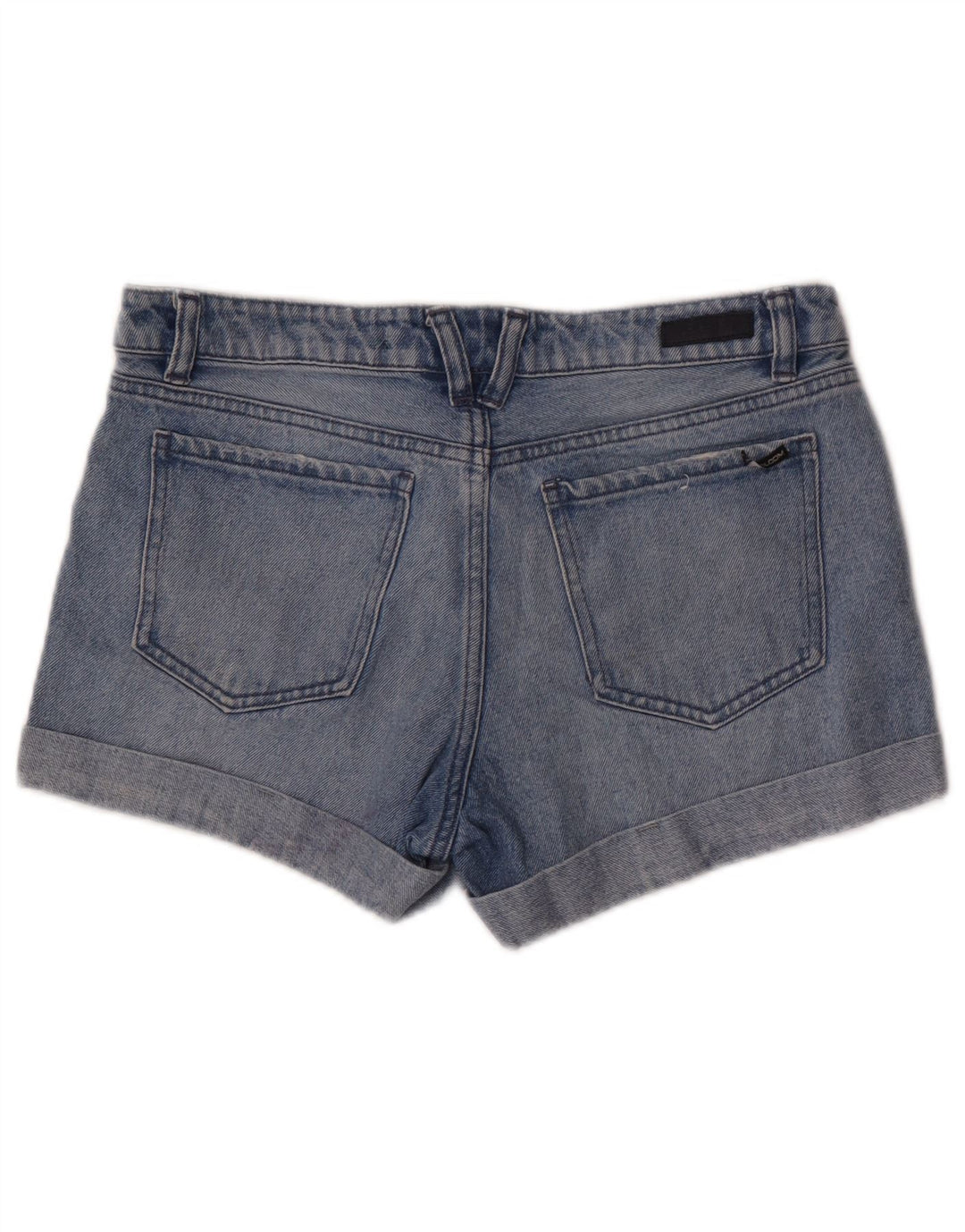Ženske kratke traper hlače Volcom Boyfriend Fit, W28 srednje plavi pamuk